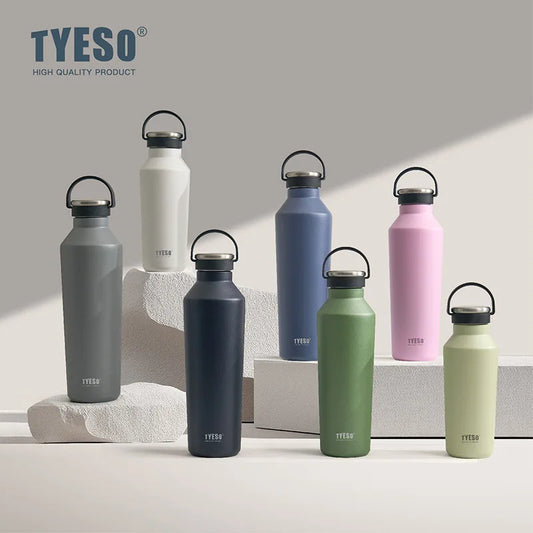Stainless Steel Vacuum Insulated Water Bottle - Portable, Durable, and Leak-Proof with Matte Finish and Carry Handle for Ultimate Hydration on the Go!